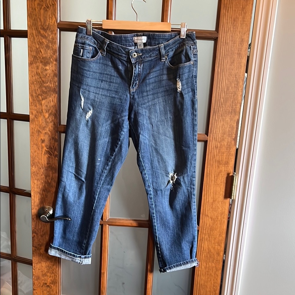 Women's Blue Distressed Jeans